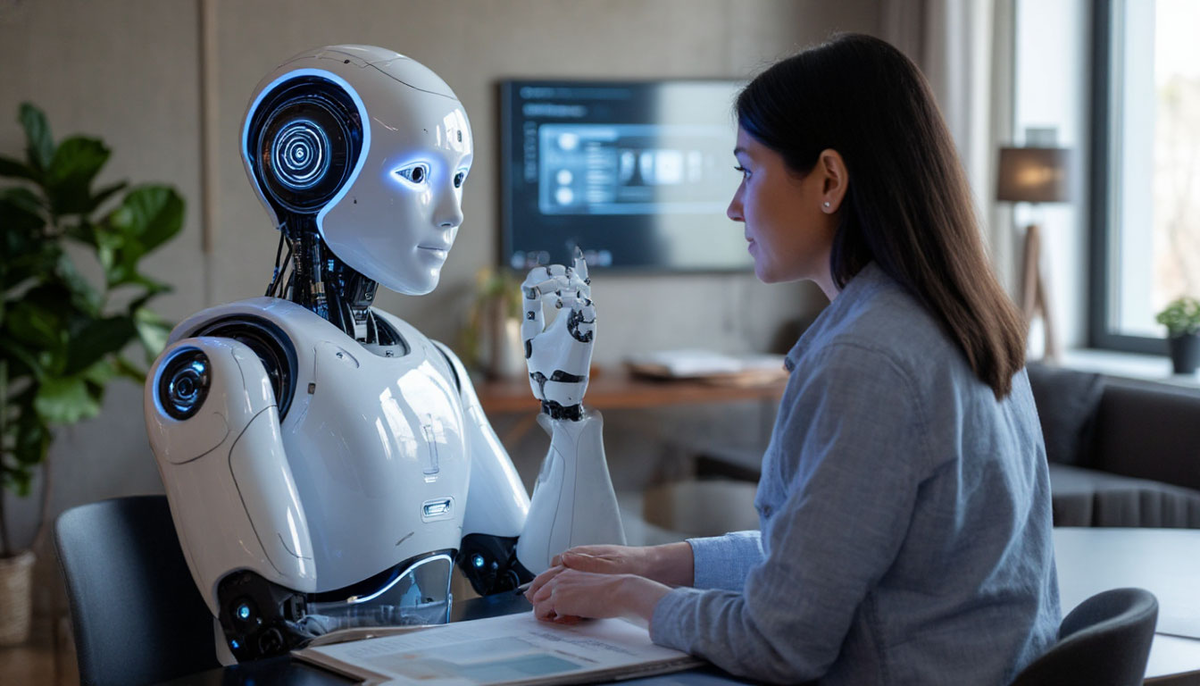 Пользователь ведет беседу с ИИ