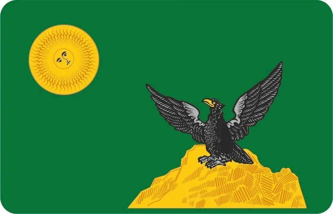    Солнце, орёл и много золота - основа герба Кингисеппа