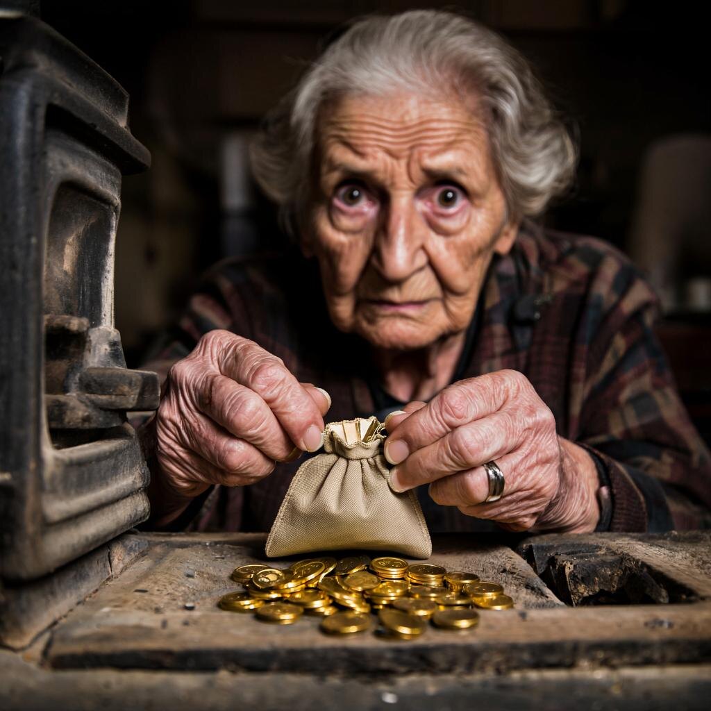 Ходили слухи, что её муж после войны привёз целый чемодан царских червонцев, которые она заначила на чёрный день.