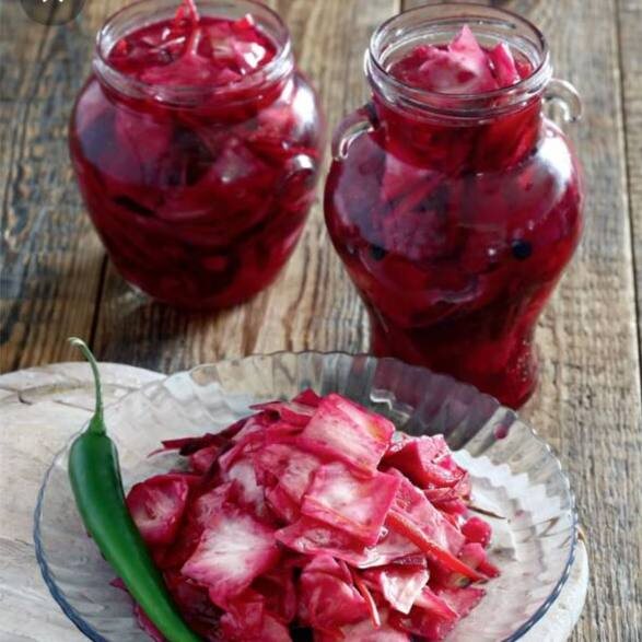 Маринованная капуста со свеклой