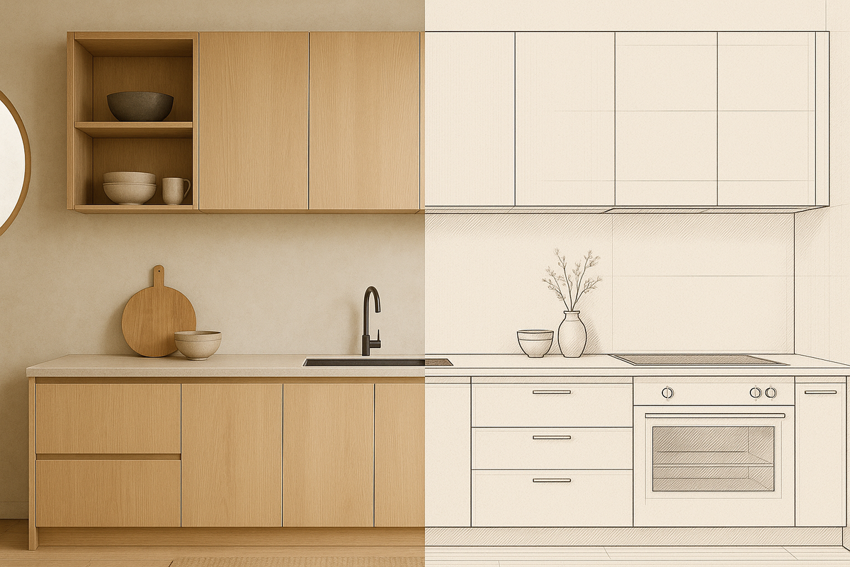 Кухня в стиле джапанди