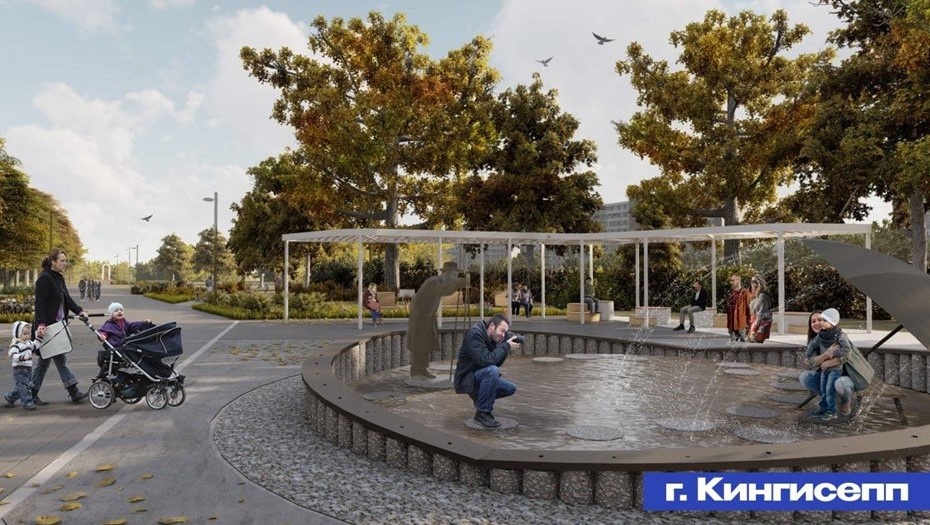    Проект благоустройства в Кингисеппе. Автор фото: t.me/drozdenko_au_lo