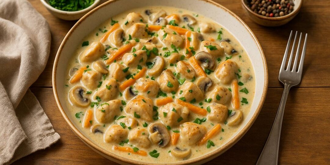Фрикасе из курицы со сливками: нежнее, чем любое жаркое