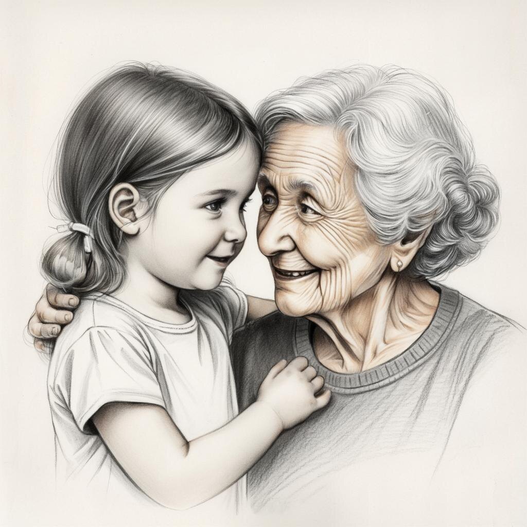 Любовь бабушки к внучке / любовь внучки к бабушке