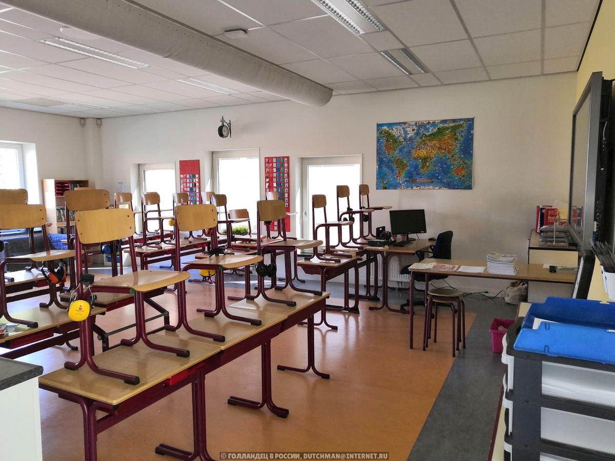 Класс в голландской школе, где мой племянник учится. Фото: Голландец в России Фото: Голландец в России