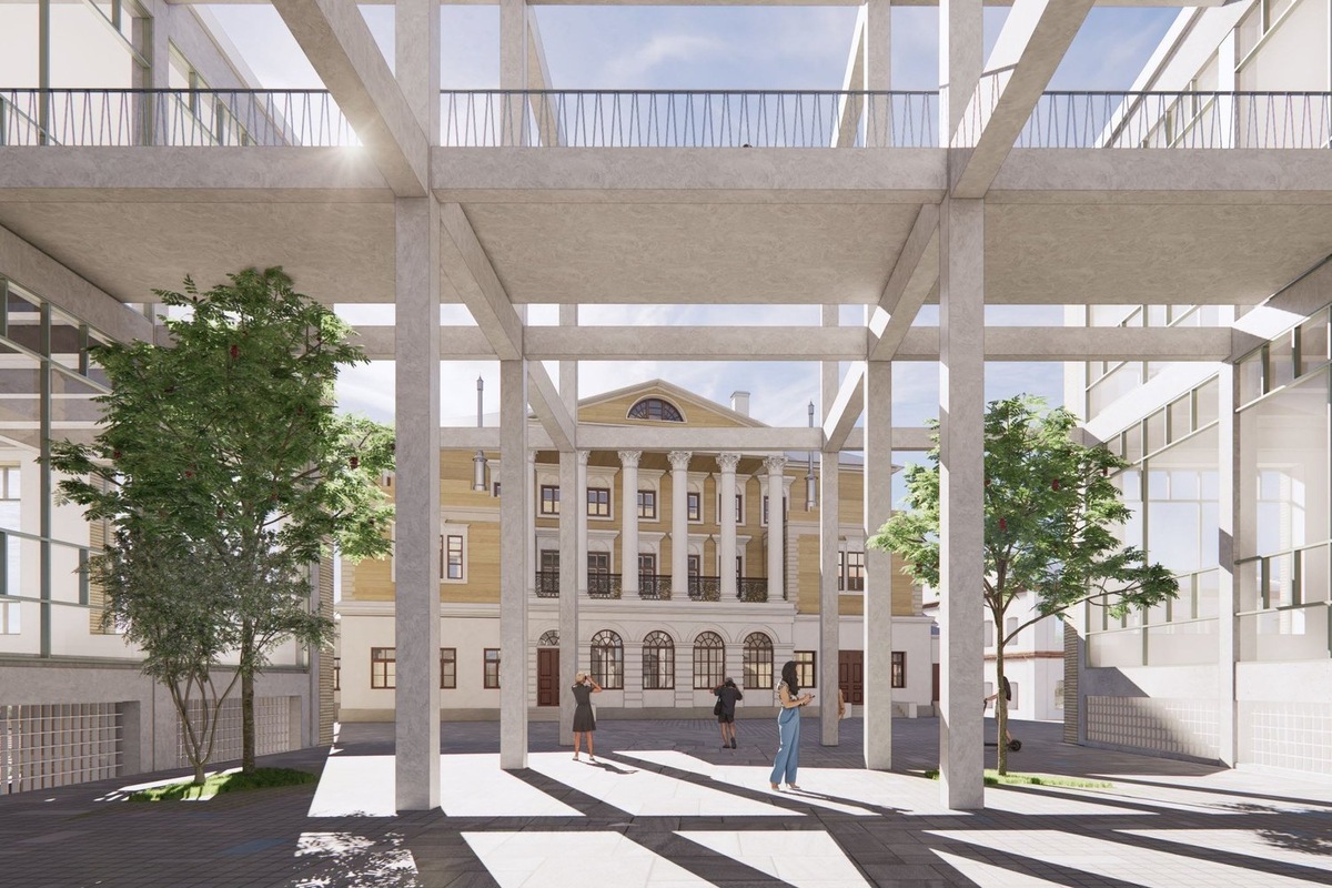    Проект реновации фабрики Алафузова. скриншот проектной презентации реконструкции фабрики Алафузова