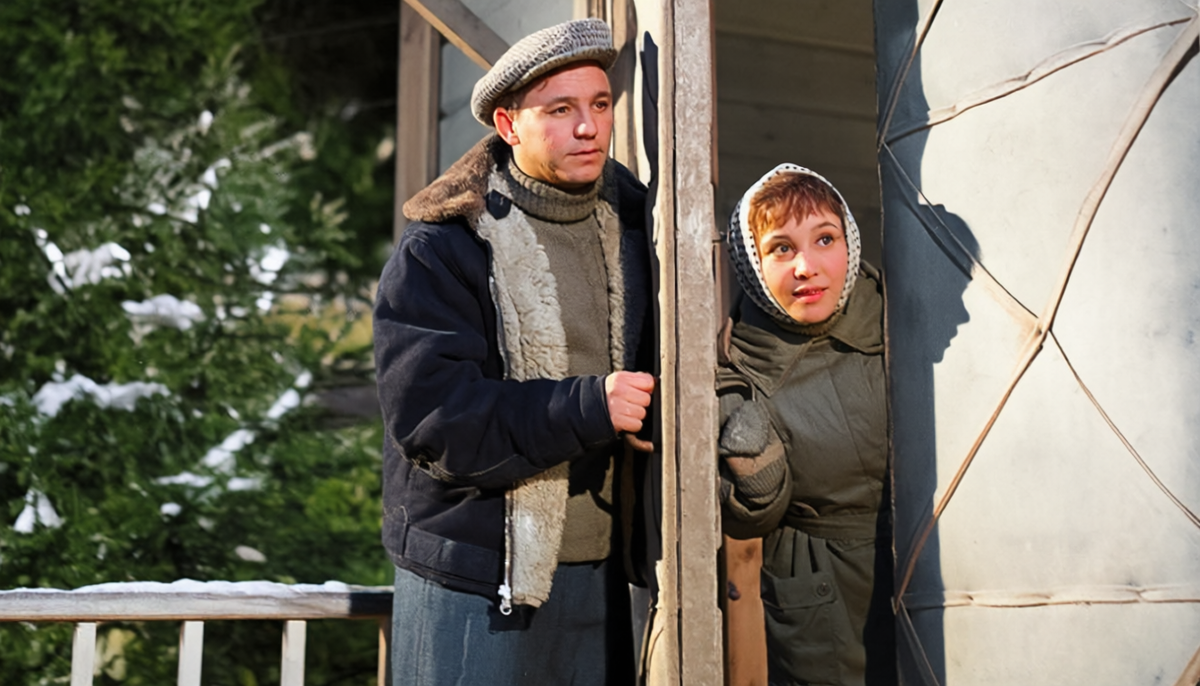 Румянцева и Рыбников в фильме "Девчата"