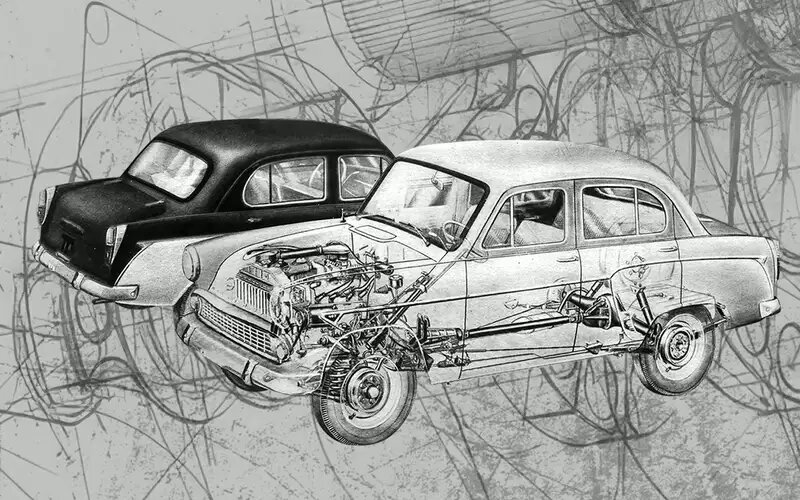    Москвич второго поколения стал ­первым полностью созданным на МЗМА.