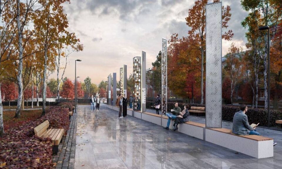    Благоустройства бульвара 50-летия ВЛКСМ в Бийске. Источник: t.me/shchigrev_bsk