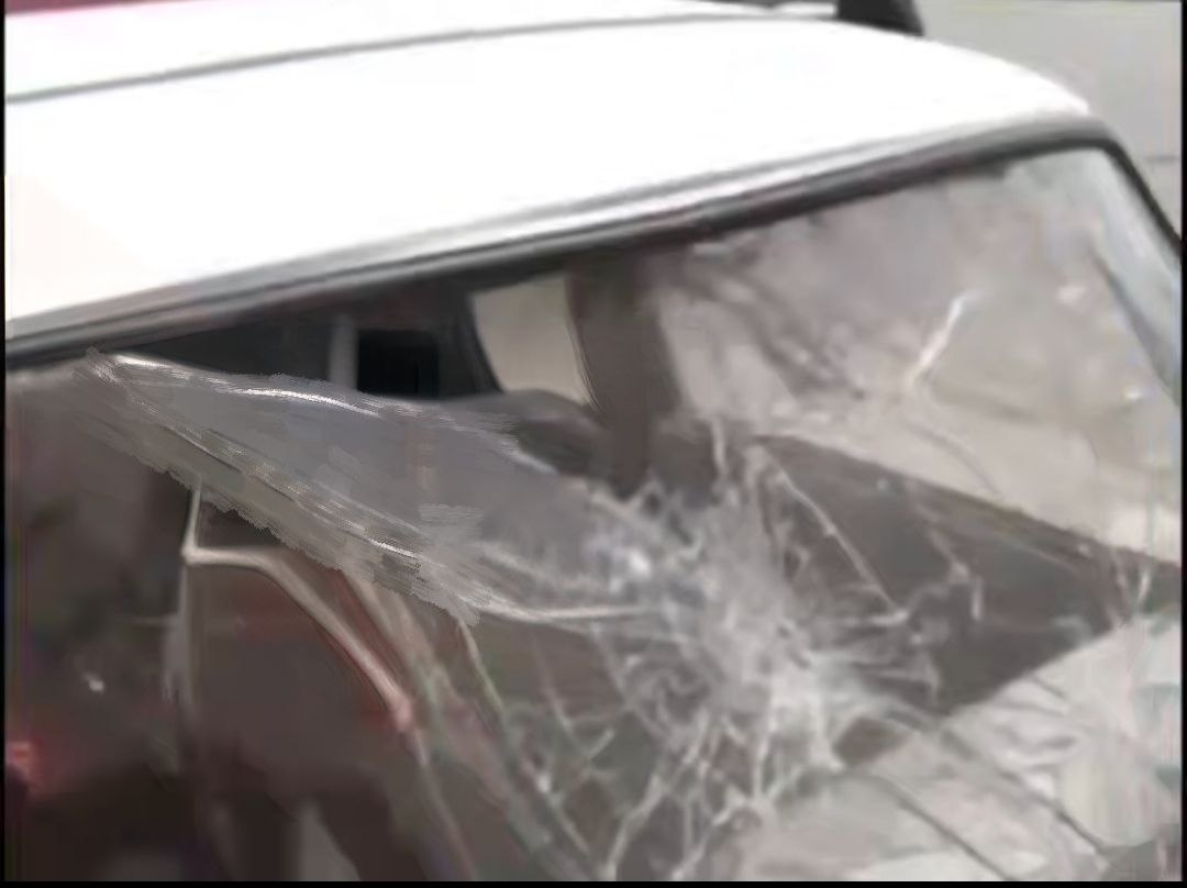 В результате танцев и прыжков на автомобиле оказалось разбито лобовое стекло. Фото: скриншот "Многонационал"