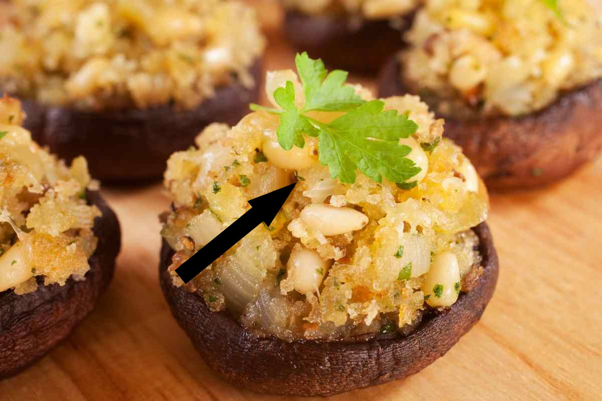    Фаршированные шампиньоны с киноа — секрет ресторанного шефа