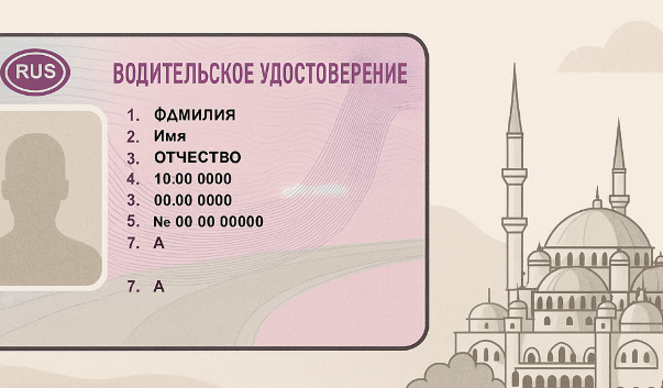 Обложка к статье "Можно ли водить по российским правам в Турции".