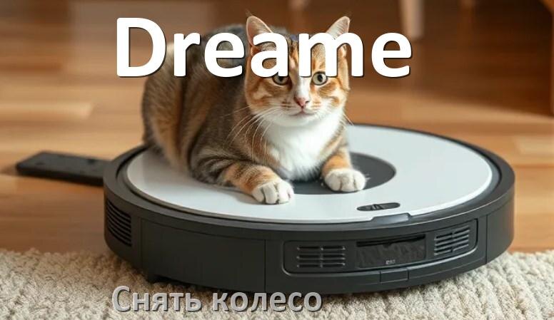 
Как на роботе пылесосе Dreame снять колесо и почистить