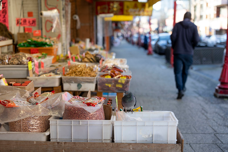 Продукты магазина в китайском квартале Ванкувера