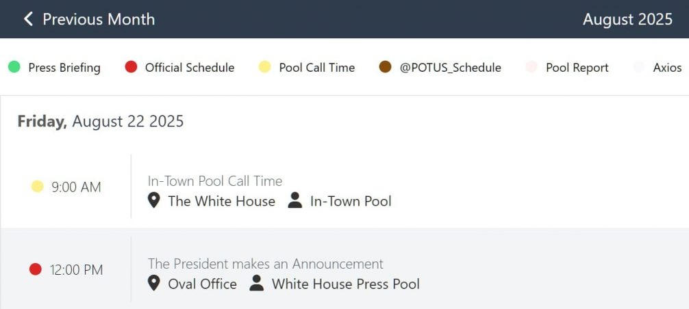   Ждем заявления в 19:00 по мск. Фото: Белый дом