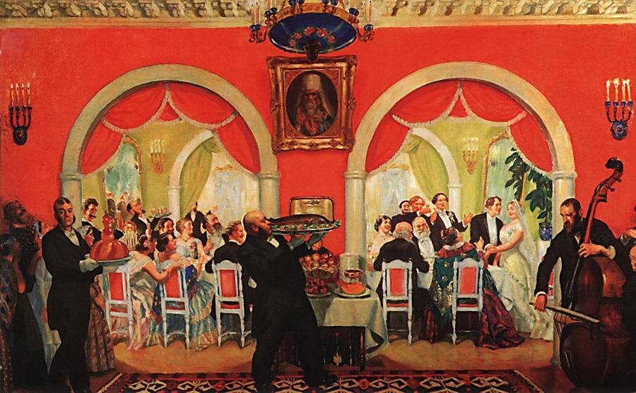 Борис Кустодиев. Свадебный пир