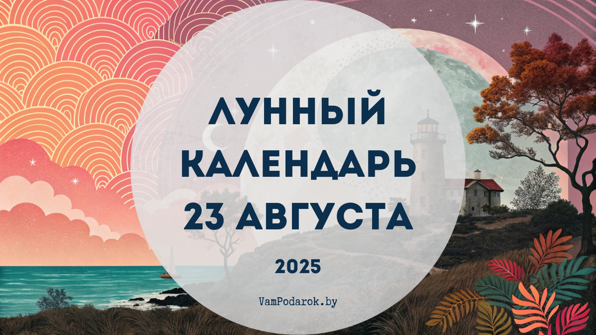 Лунный календарь на 23 августа 2025 года