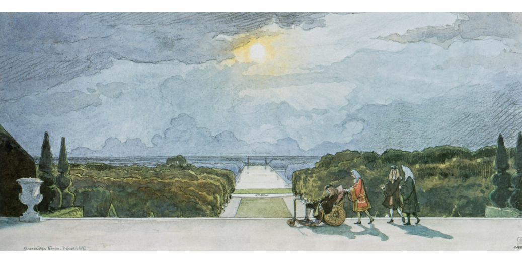 А. Бенуа. Прогулка короля. 1897