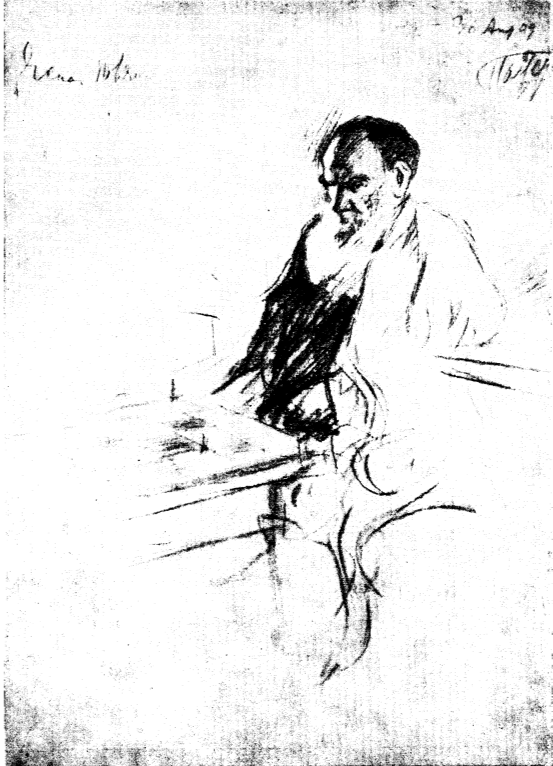 ТОЛСТОЙ ЗА ШАХМАТАМИ Рисунок Л. О. Пастернака

 