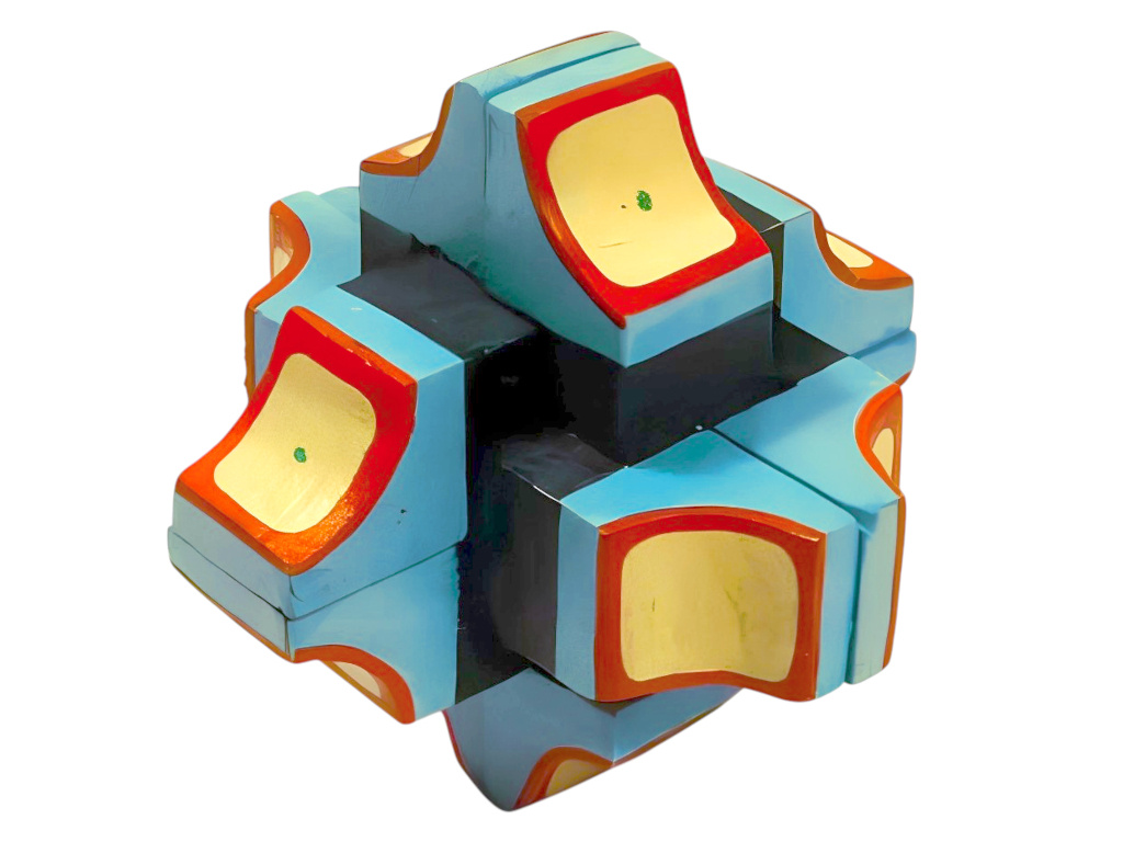 Монгольский дизайн головоломки «Узел из шести элементов». Источник: https://www.puzzlemuseum.com/month/picm08/2008-02-SixBurr.htm