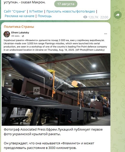    Скриншот: Telegram/"Политика Страны"