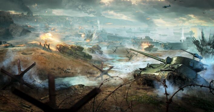 Танки идут в атаку