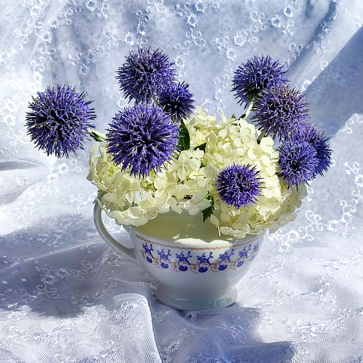 Фиолетовый мордовник в фиолетовом Рижском сливочнике