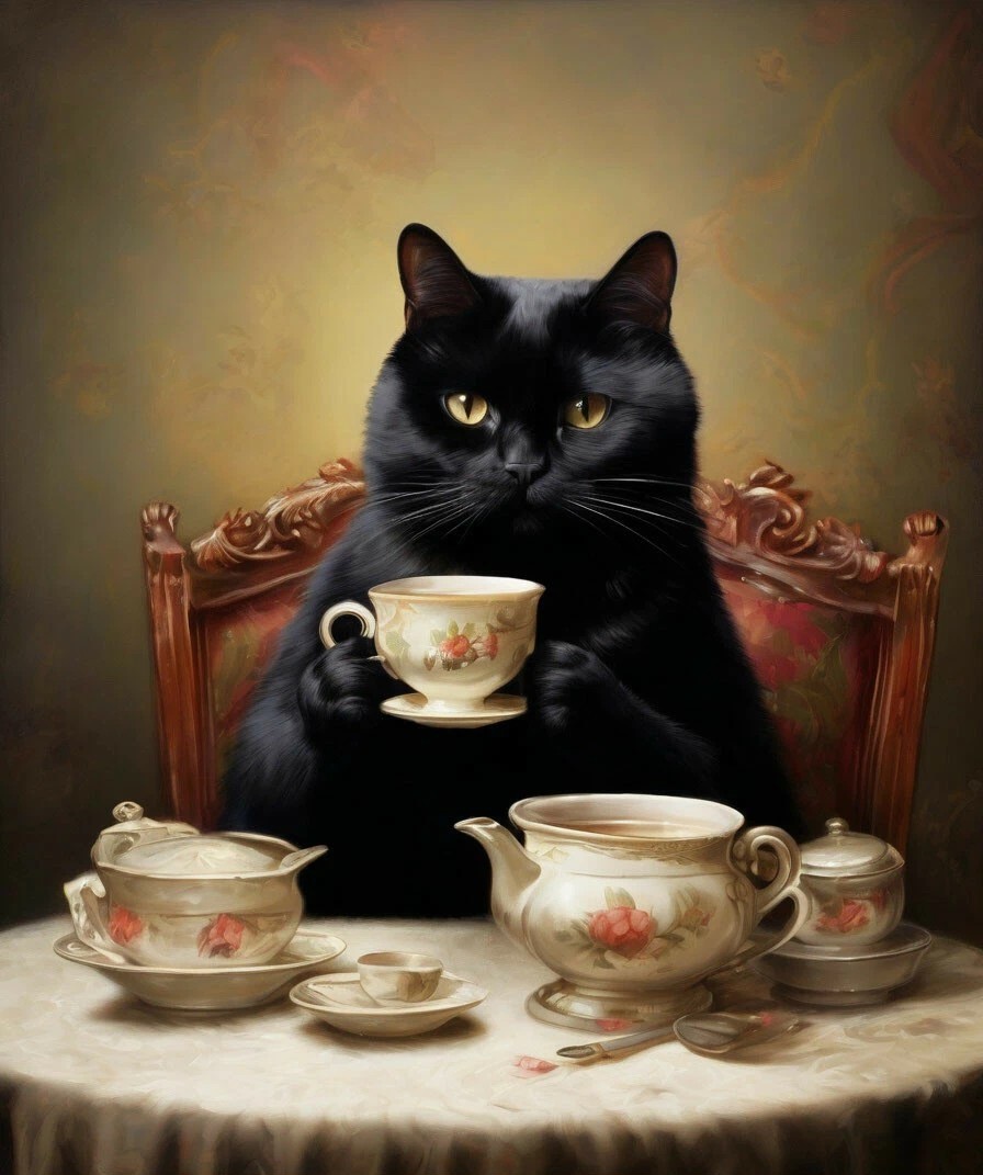 Лео в гостях ведет себя прилично