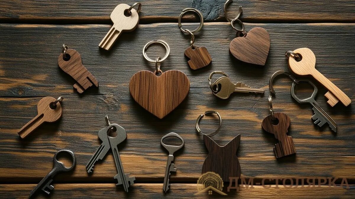 Деревянные брелоки: маленькая деталь с большим характером