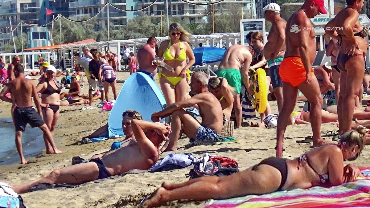 Городской пляж в Анапе 22 августа 2025г.