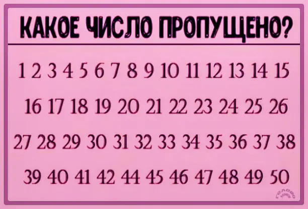 Тест на остроту ума: найдите пропущенное число 🔢