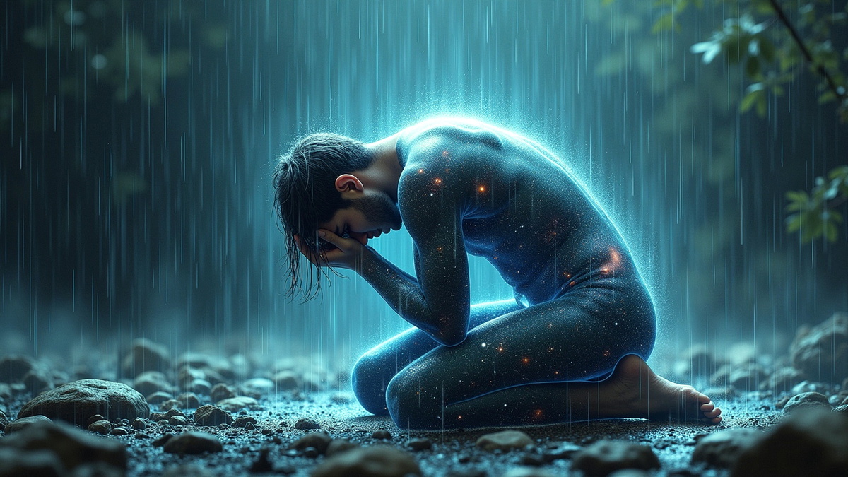 Он находится в пограничном пространстве — священной пустоте между тем, кем он был, и тем, кем ему суждено стать.