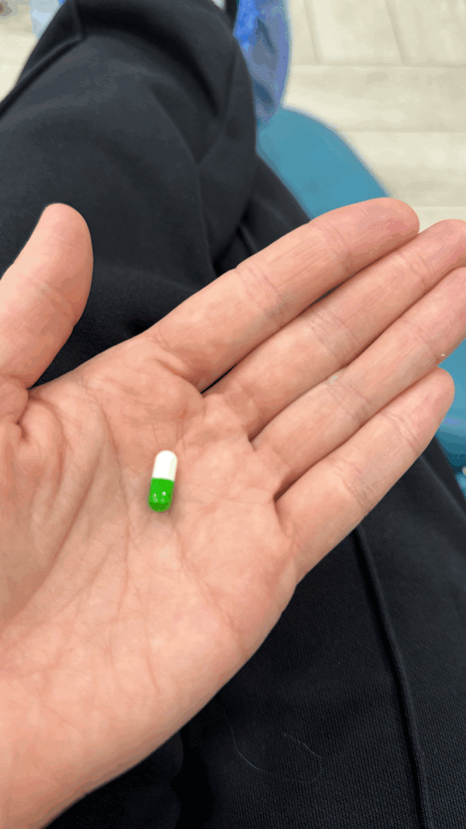 Вкуса никакого не было, ее нужно было просто запить водой