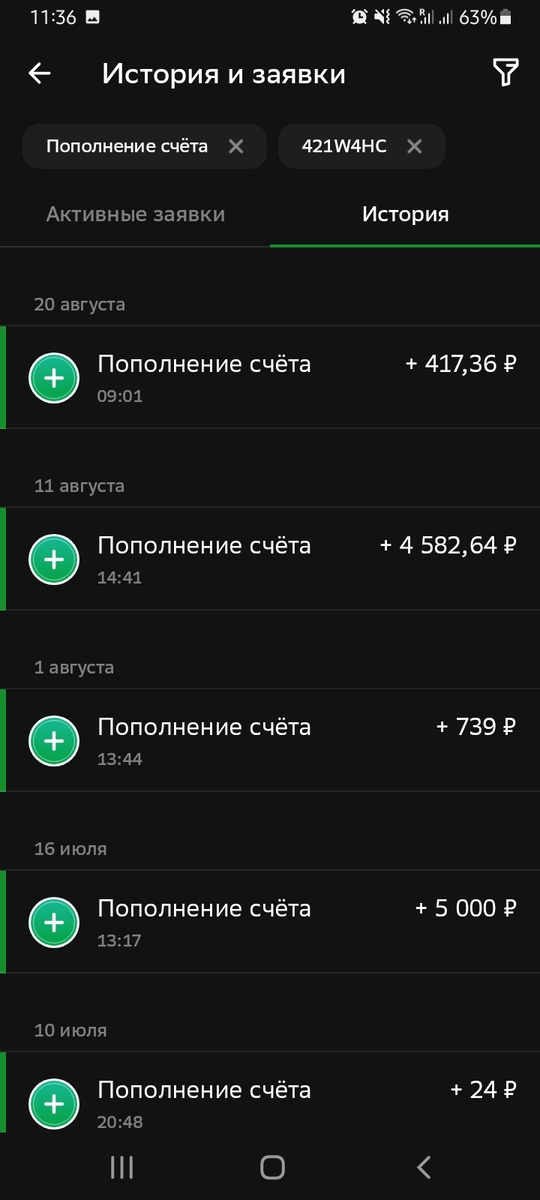 Пополнение в августе