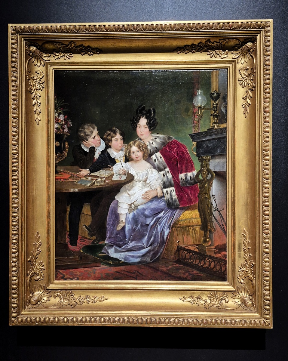 Карл Брюллов, «Портрет Е. П. Гагариной с сыновьями Евгением, Львом и Феофилом», 1824