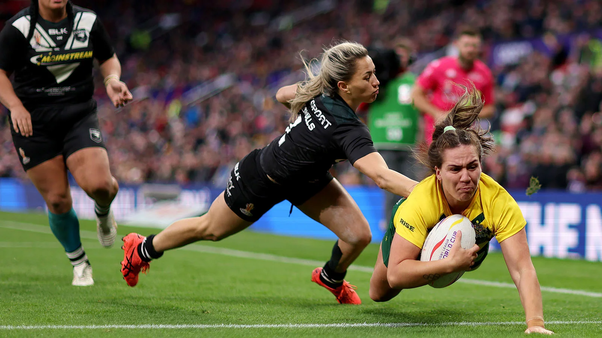 Матч Австралия — Новая Зеландия в финале Кубка мира по регби среди женщин-2022 (Фото Naomi Baker / Getty Images)