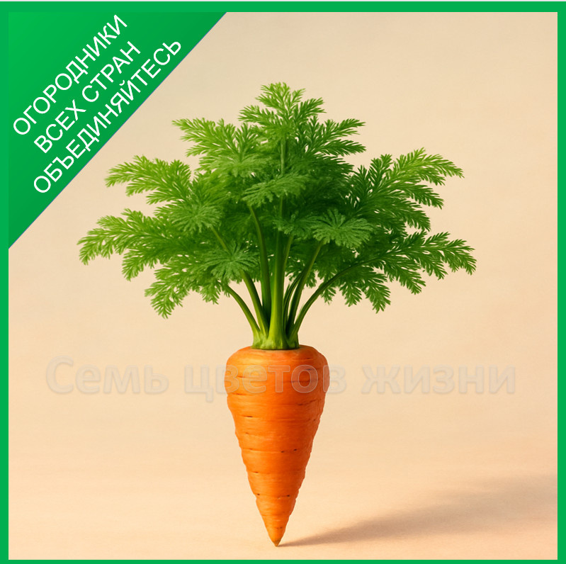 Морковь, похожая на дерево — креативный символ силы природы и жизни.