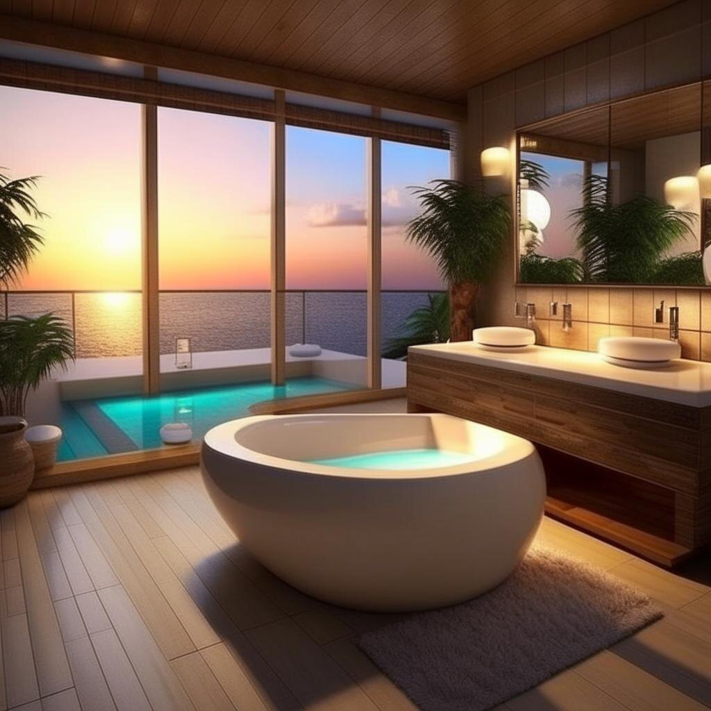 Атмосфера ванной на Мальдивах🌴 
