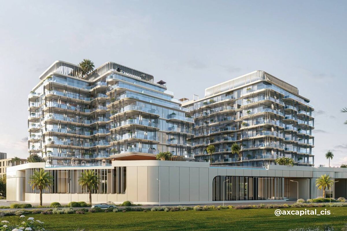 Стеклянные здания с волнообразной архитектурой