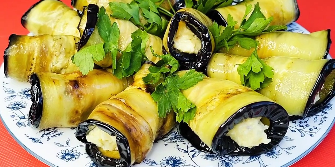 Баклажаны не впитают масло, если сделать так! Рулетики с сыром и орехом