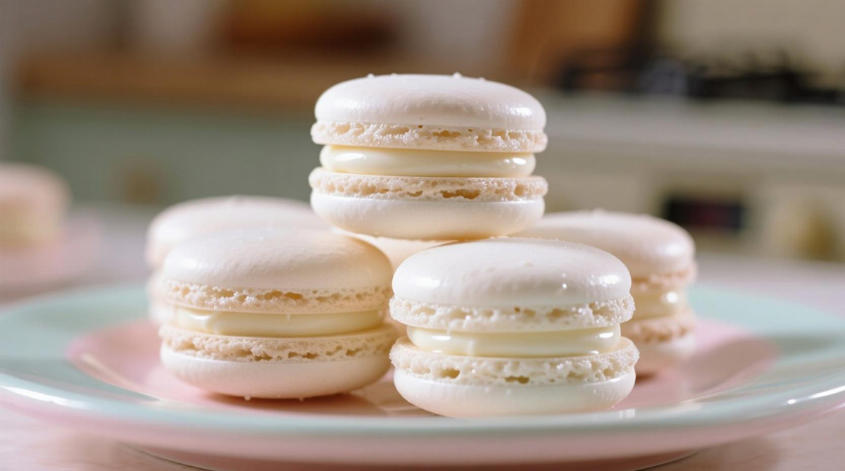 Макаруны с кремом из белого шоколада
