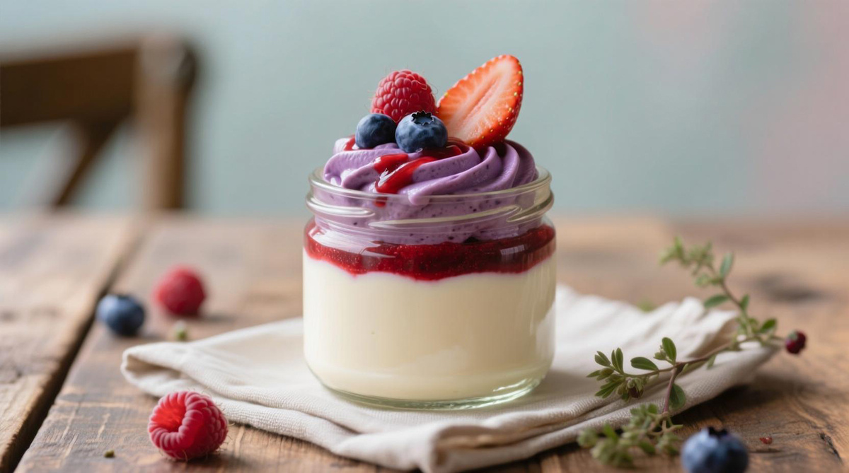 Панна котта с ягодным кремом