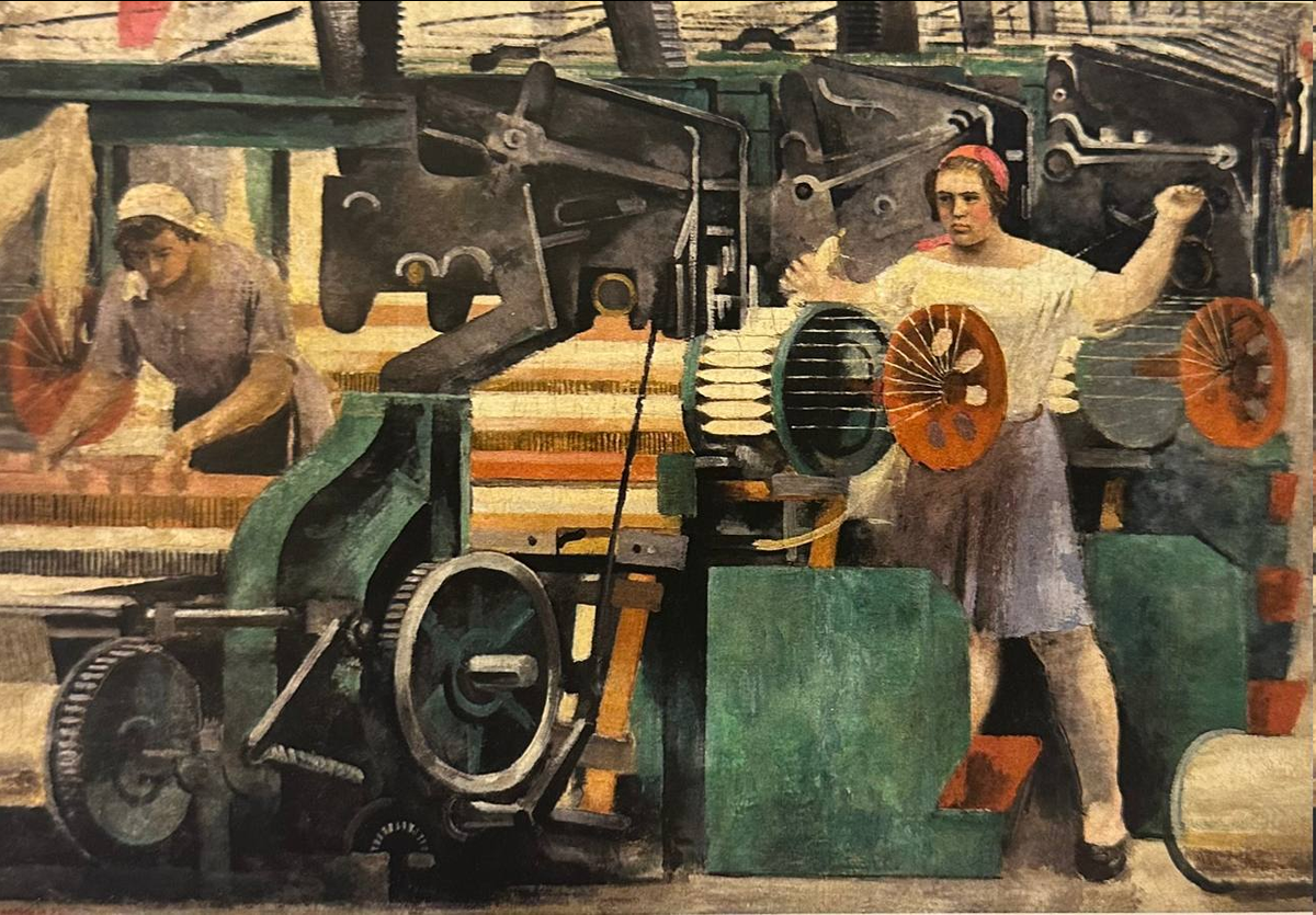 Александр Самохвалов. «Ткацкий цех». 1929