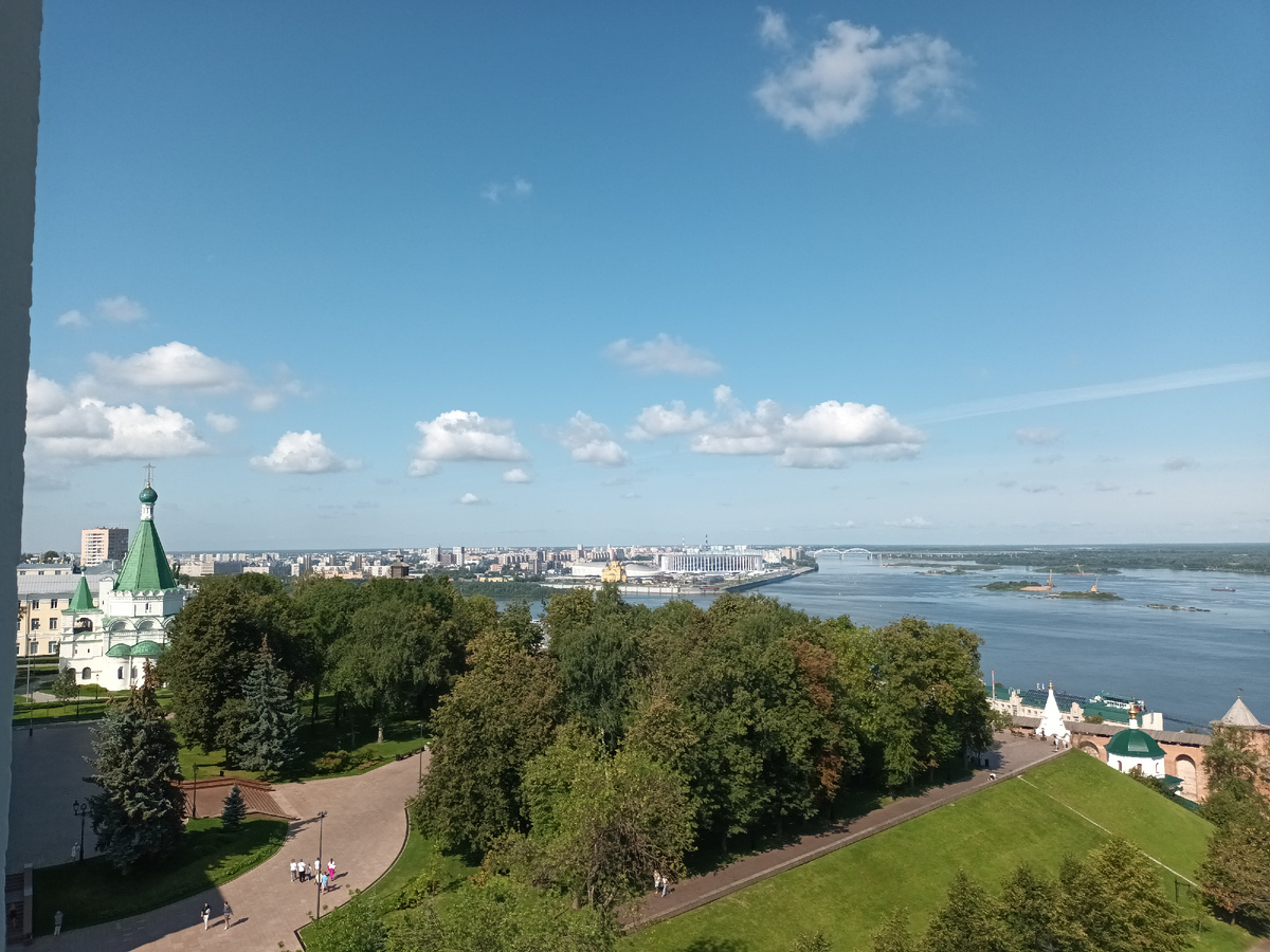 Вид с колокольни Спасо-Преображенского собора из моего путешествия в Нижний Новгород