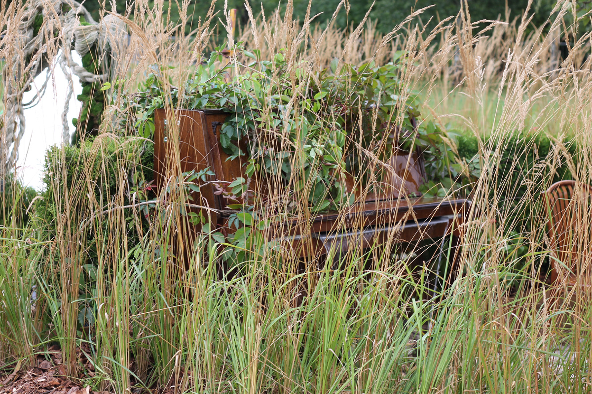 Пианино в саду «Зеленая нейробиология». Группа авторов — ландшафтное бюро «Виридис»