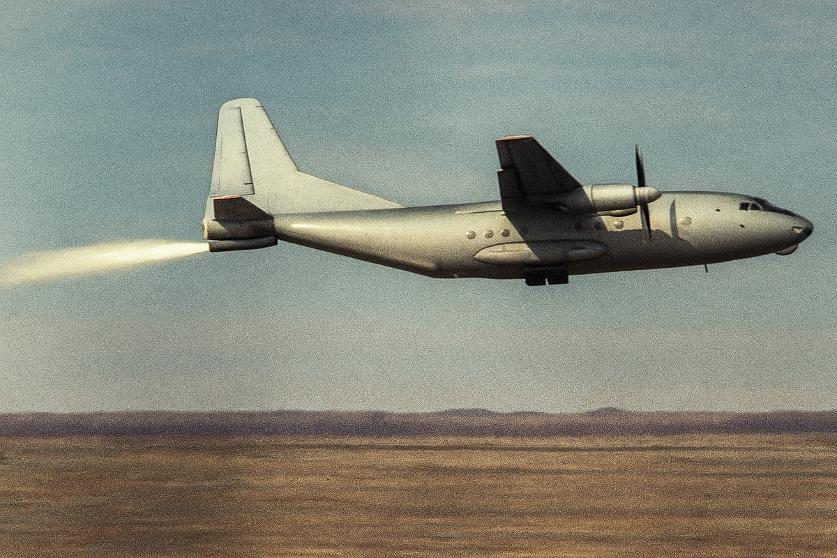 Ан-8РУ в полёте