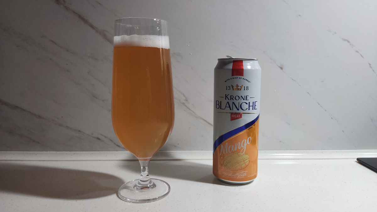 Обзор пива "Krone Blanche Mango"