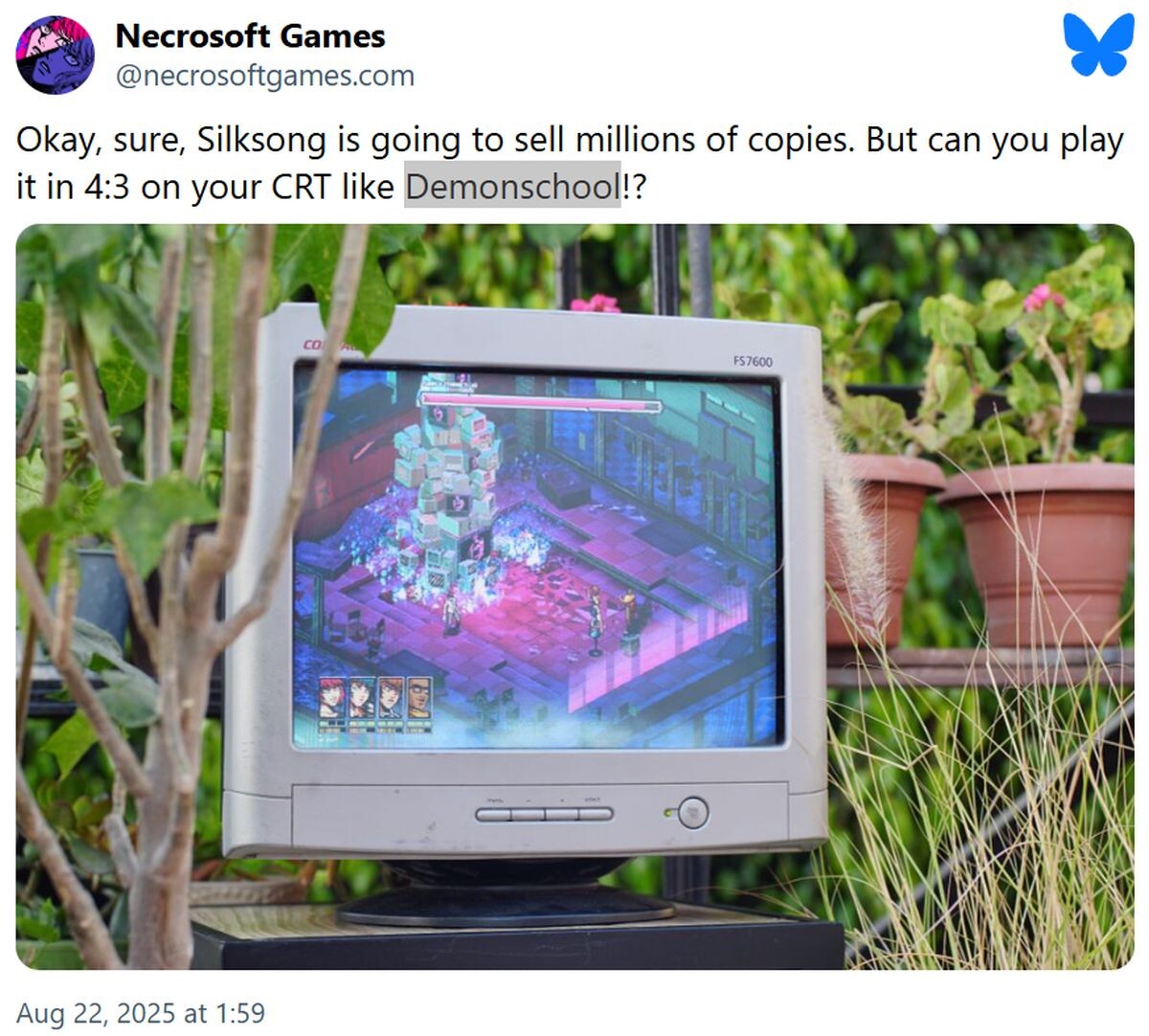Окей, Silksong продастся тиражом в миллионы копий. Но сможете ли вы сыграть в него в 4:3 на старом мониторе, как в Demonschool?