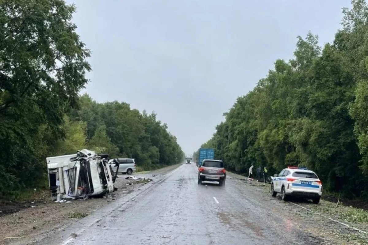    В Хабаровском крае трое погибли и двое пострадали в жёстком лобовом ДТП