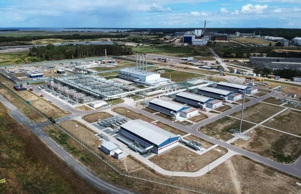    Наземный стыковочный пункт газопровода «Северный поток-2» в Любмине. / РИА «Новости»